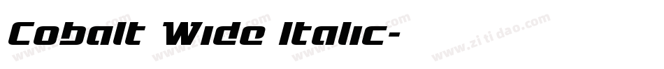Cobalt Wide Italic字体转换